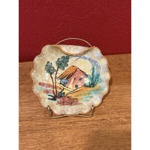 Vintage Hand Painted Italian Cottage Scenery Dish ~ Italy
